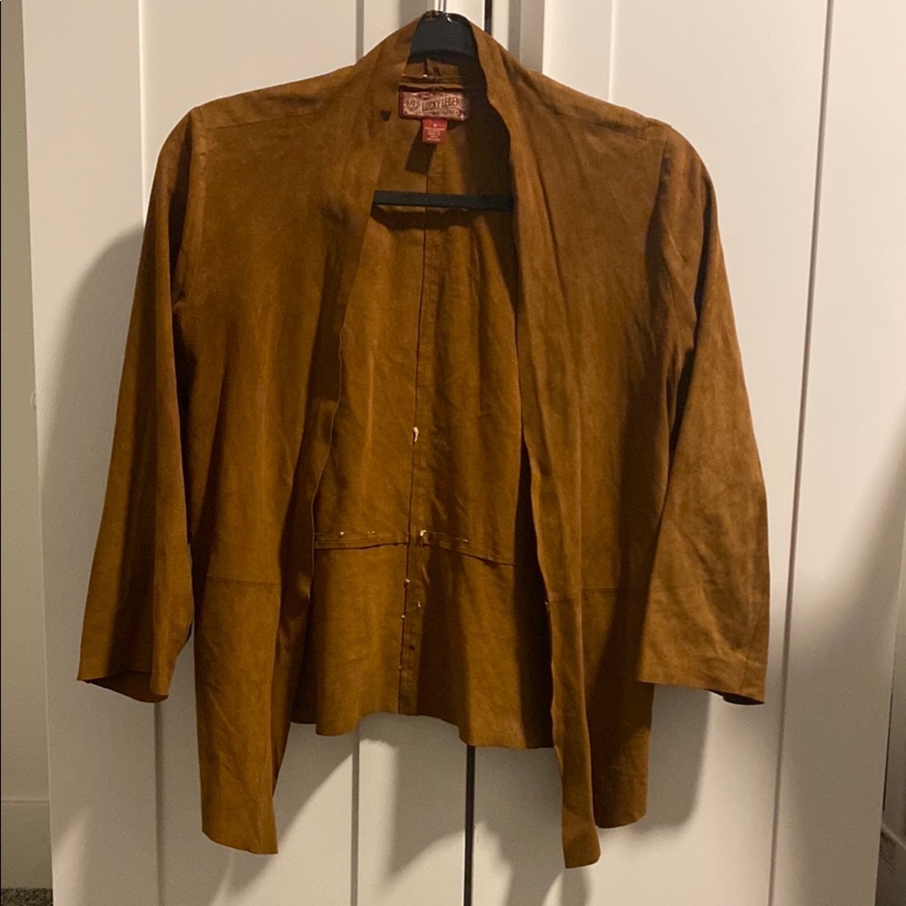 Lucky Legend Leather Suede Women’s Jacket Cardigan